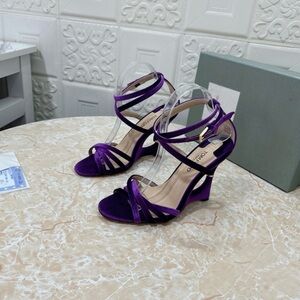 Tom Ford Purple Velvet Strappy Heels
